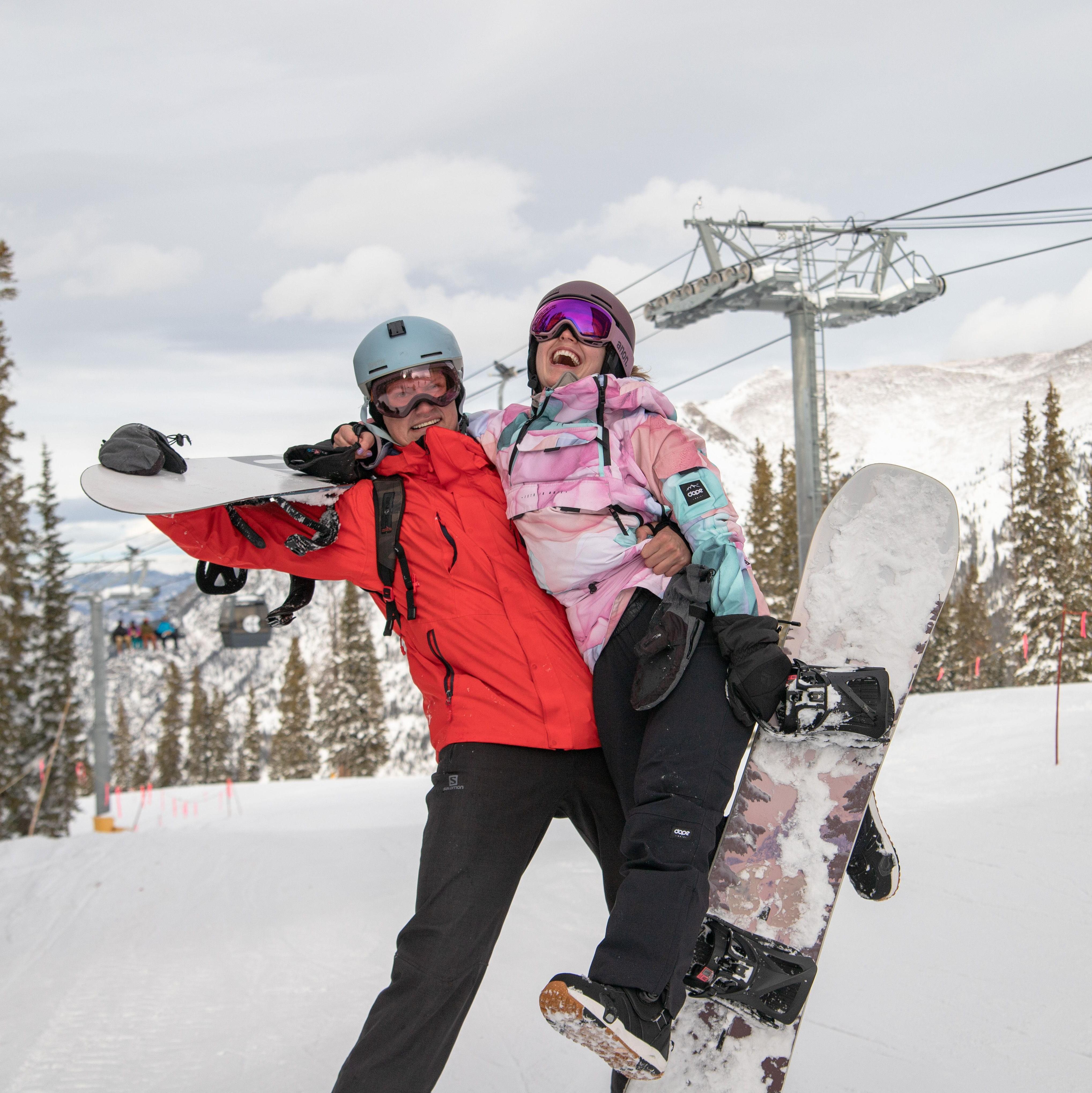 Snowboarding at Copper Mountain, Colorado