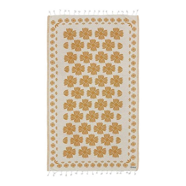 Sand Cloud Large Turkish Beach Towel - Sand Free - 100% Organic Turkish Cotton Yarn - Quick Dry Towel for Beach, Picnic Blanket or Throw - As Seen on Shark Tank - Primrose