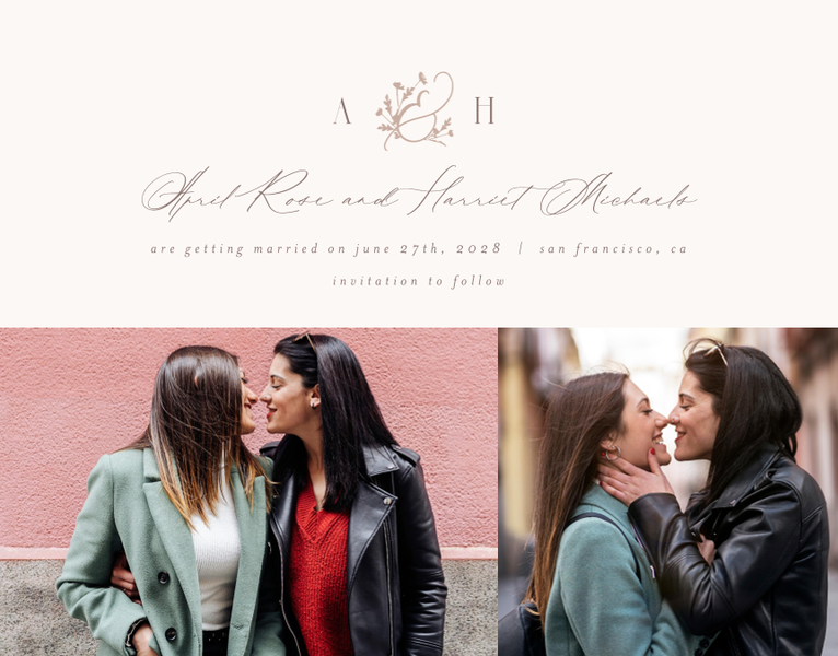 Olmo Multiphoto | Off-White | Zola Save The Dates