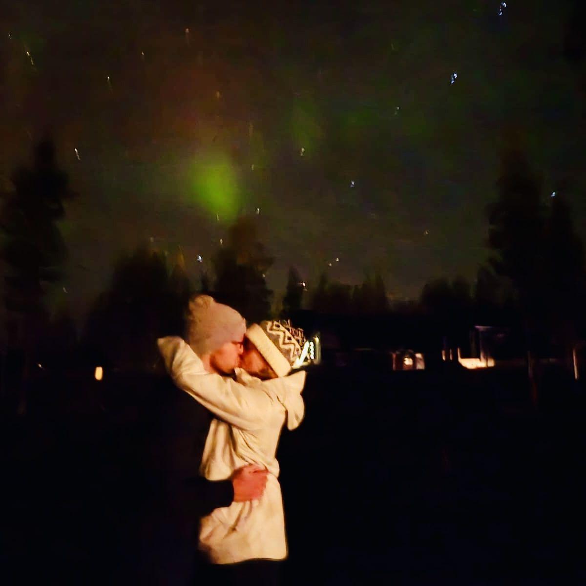 Watching the Northern Lights dance across the sky in Finland was a magical and romantic experience we’ll never forget.