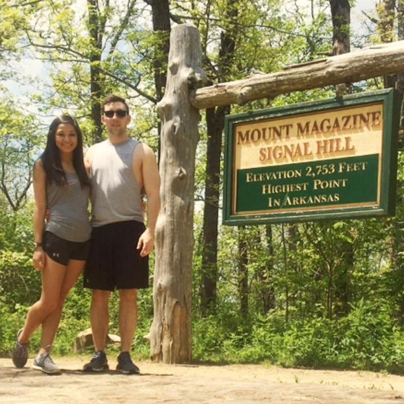 One of the first dates Justin took me on! The highest point in Arkansas.