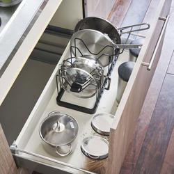 Yamazaki Home Tower Adjustable Pot Lid & Frying Pan Organizer
