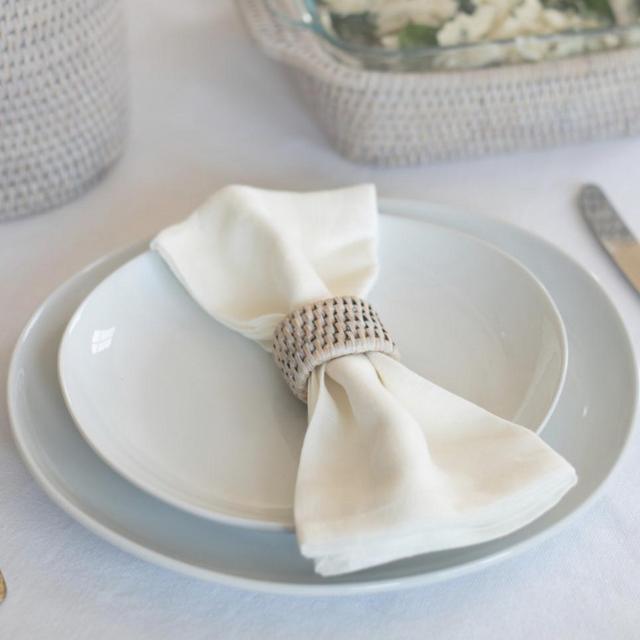 Artifacts Rattan 6-Piece Oval Napkin Ring Set
