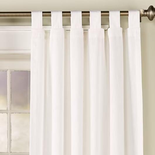 Original Weaver's Cloth Tab Top Curtains 80Wx84L white