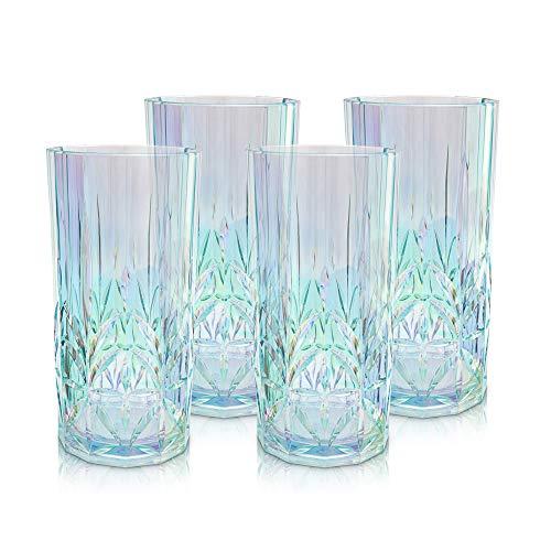 Unbreakable Drinking Glasses Tritan Plastic Tumblers Dishwasher Safe BPA  Free