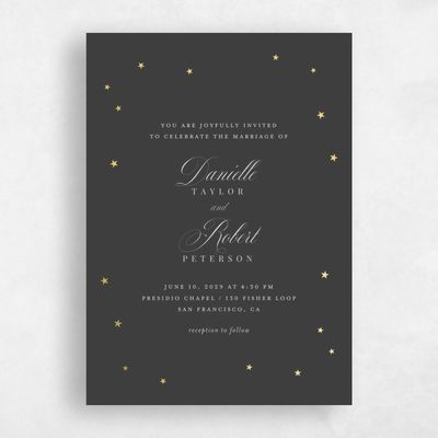 Multi-Colored Wedding Invitation - Emery Portrait Foil