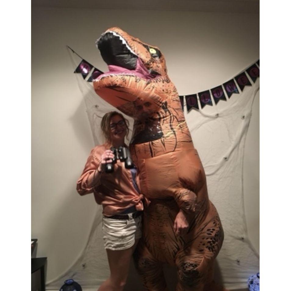 Our classic couples costume... Dino and Dino Hunter