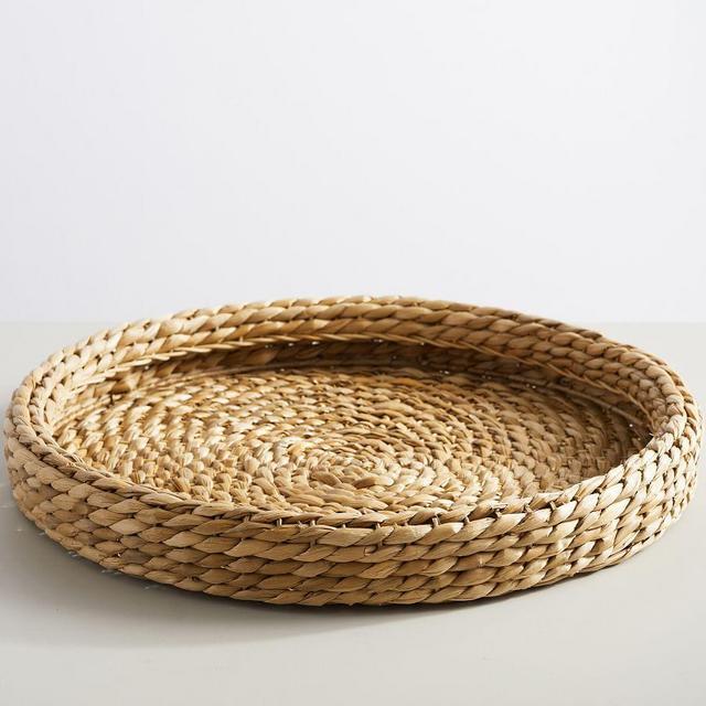 Handwoven Seagrass Round Tray, Large