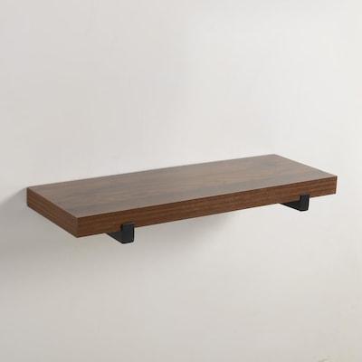 allen + roth Dark Oak 23.62-in L x 8.27-in D Mdf Shelf Kit (1 Shelves)