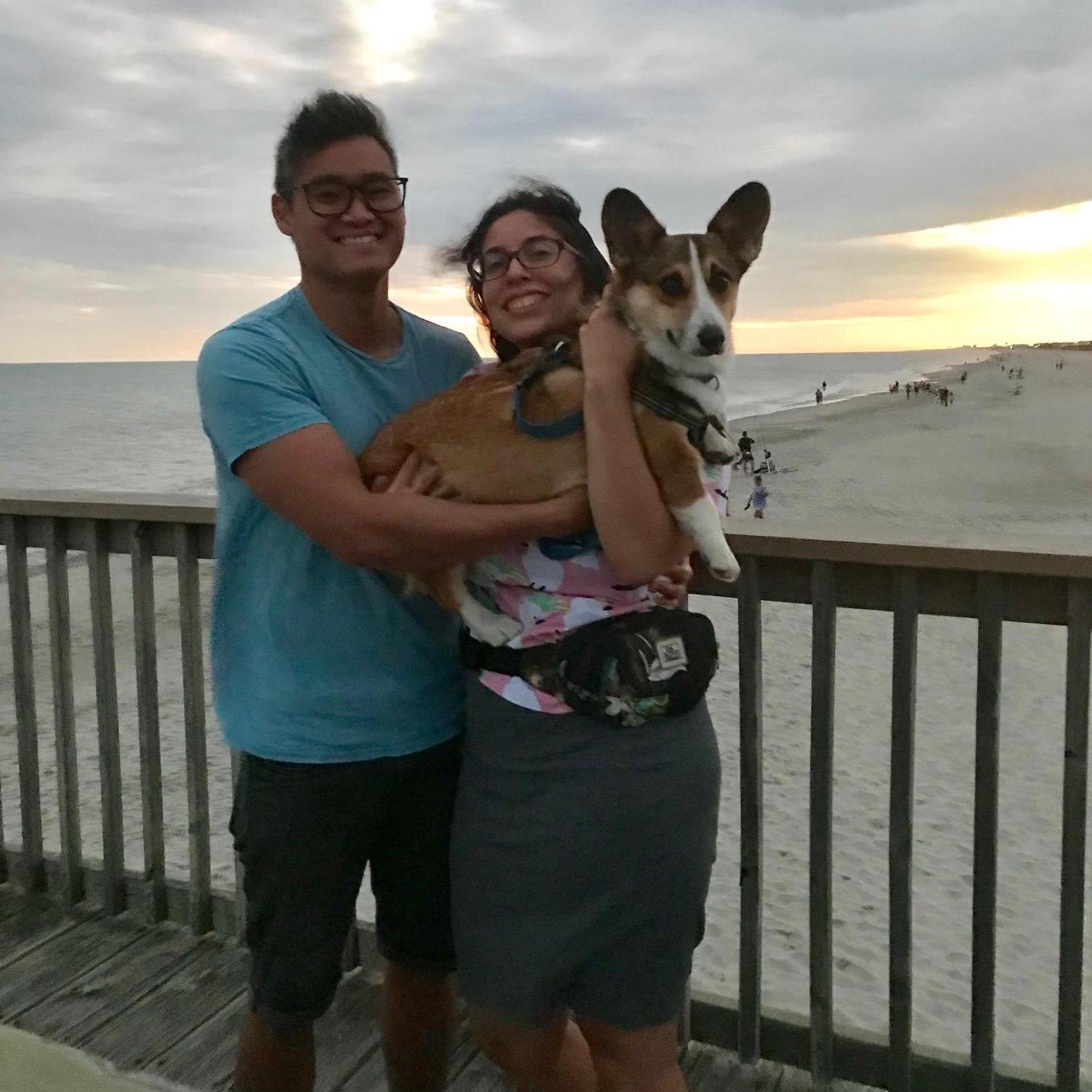 At Atlantic Beach, NC, moments after getting engaged! (2020)