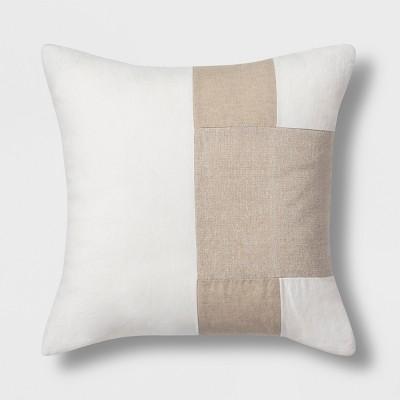 Colorblock Square Throw Pillow Neutral - Project 62™