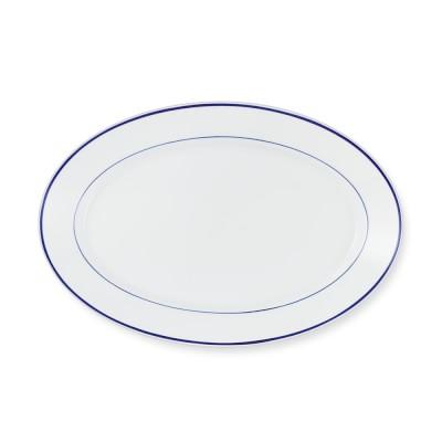 Apilco Tradition Porcelain Oval Platter, Blue