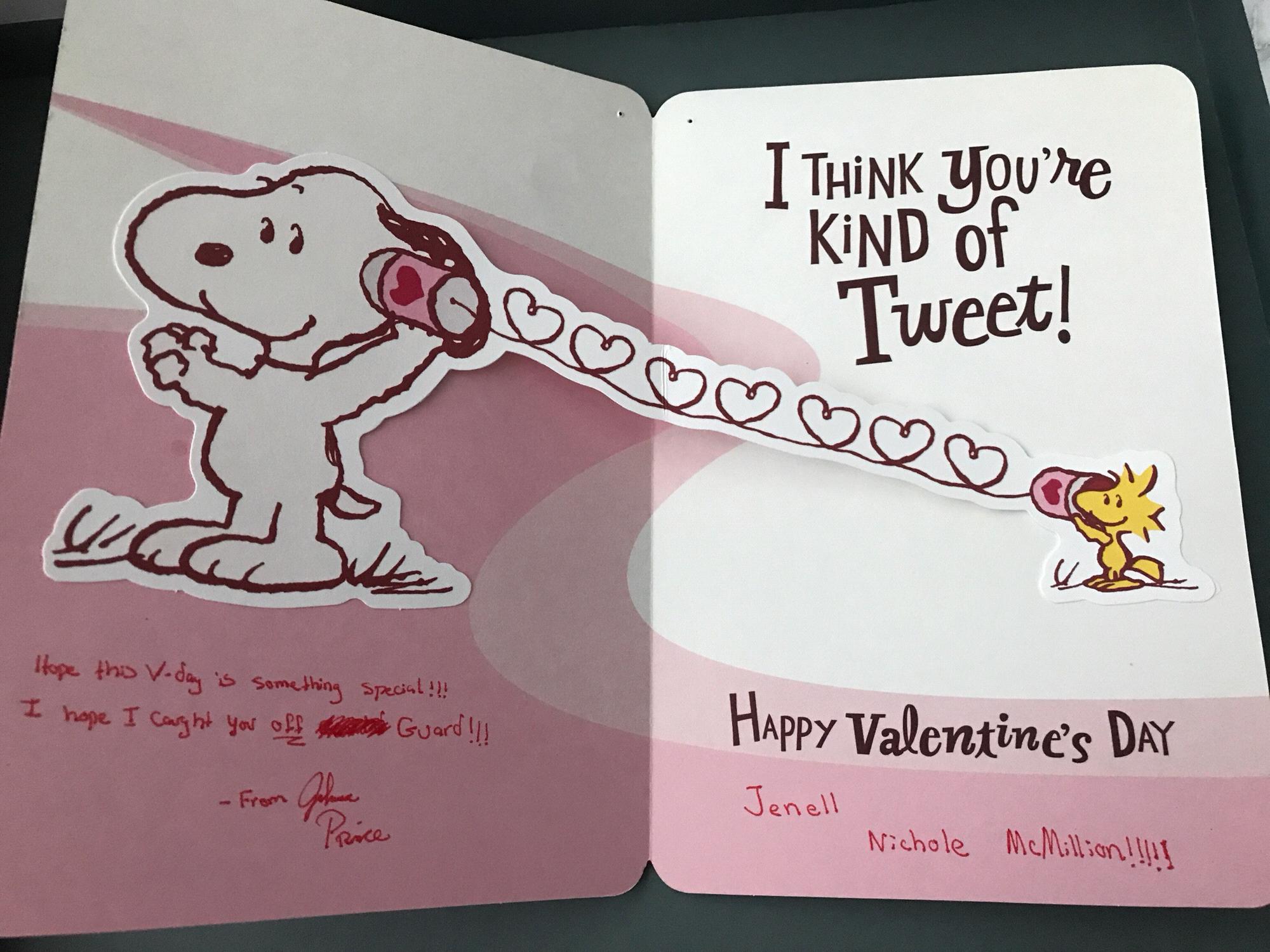 My first VDay card in 2012