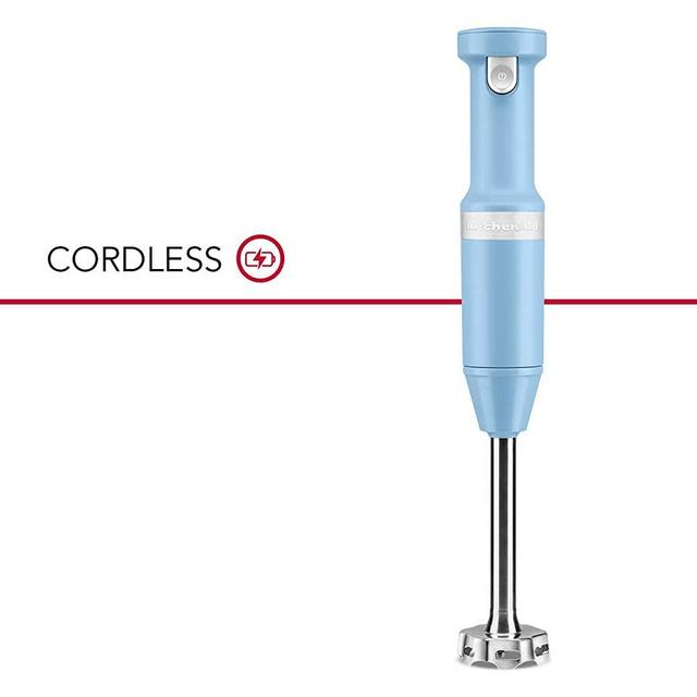 KitchenAid KHBBV53VB Cordless Hand Blender, 8 inch, Blue Velvet