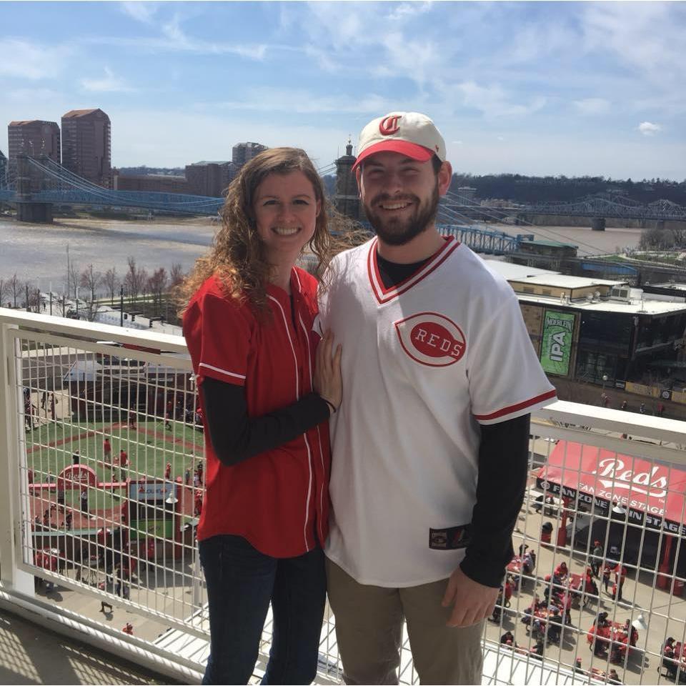One of our many trips to baseball games
