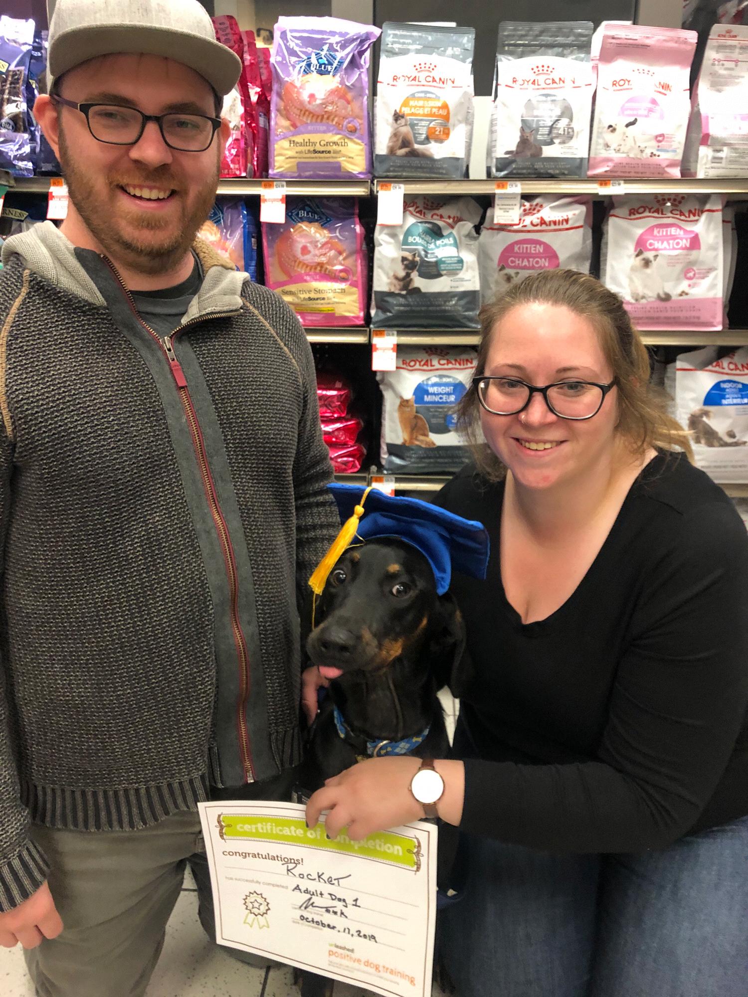 Rocket graduated top of his class.