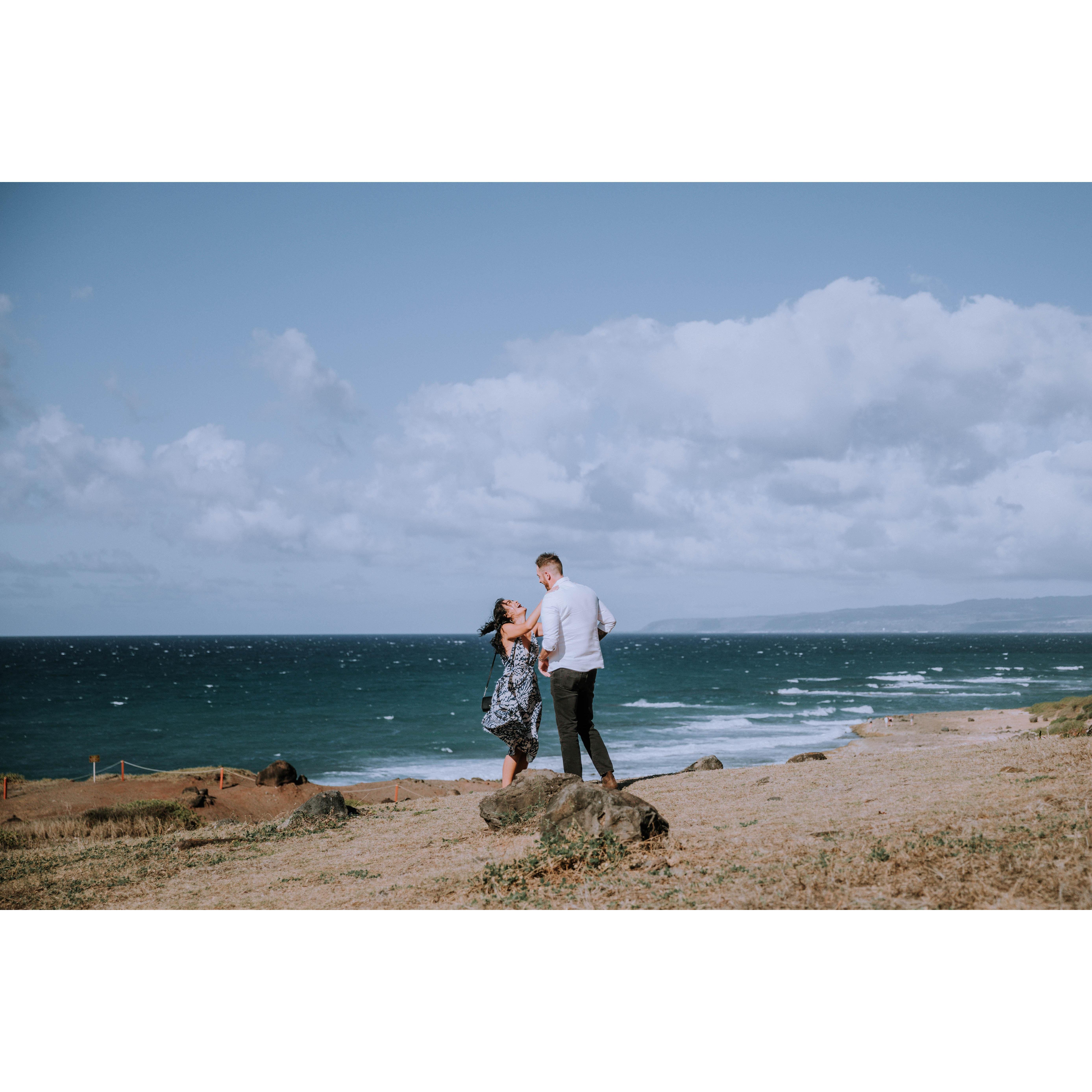 The ACTUAL proposal photo (meaning the non-posed one where the photographer was hiding behind a rock).