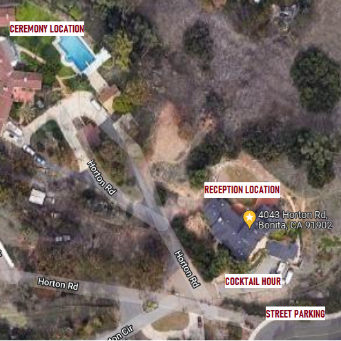 Map overview of the wedding location
