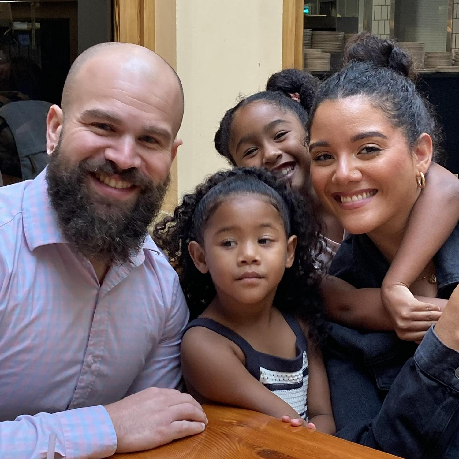 First Mother's Day together. We took our moms to brunch and paid a lot of money on a buffet that the girls just ate plates full of bacon and fruit at LOL