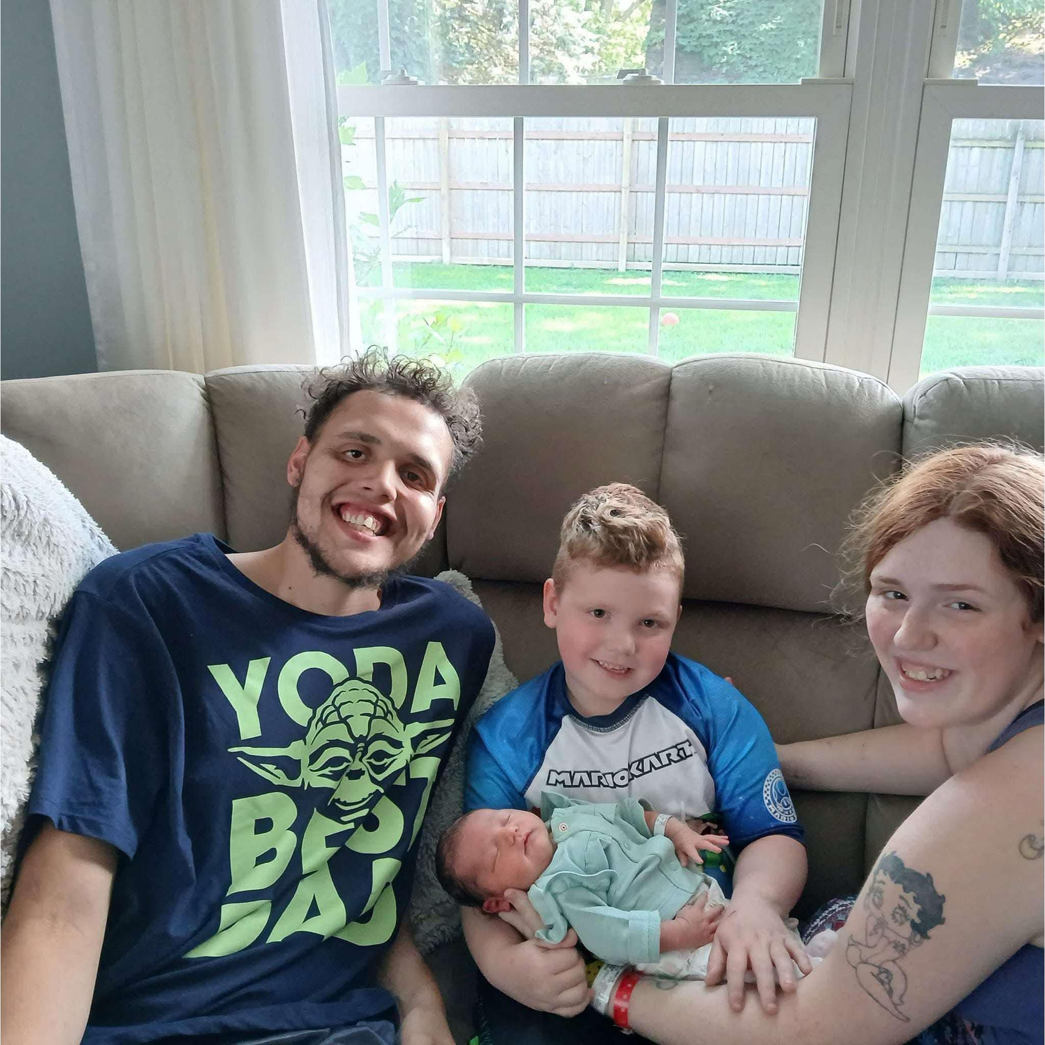 Jason's first time holding his baby sister, the day she came home from the hospital <3