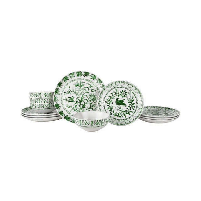 Fitz and Floyd Sicily 12 Piece Dinnerware Set, Service for 4