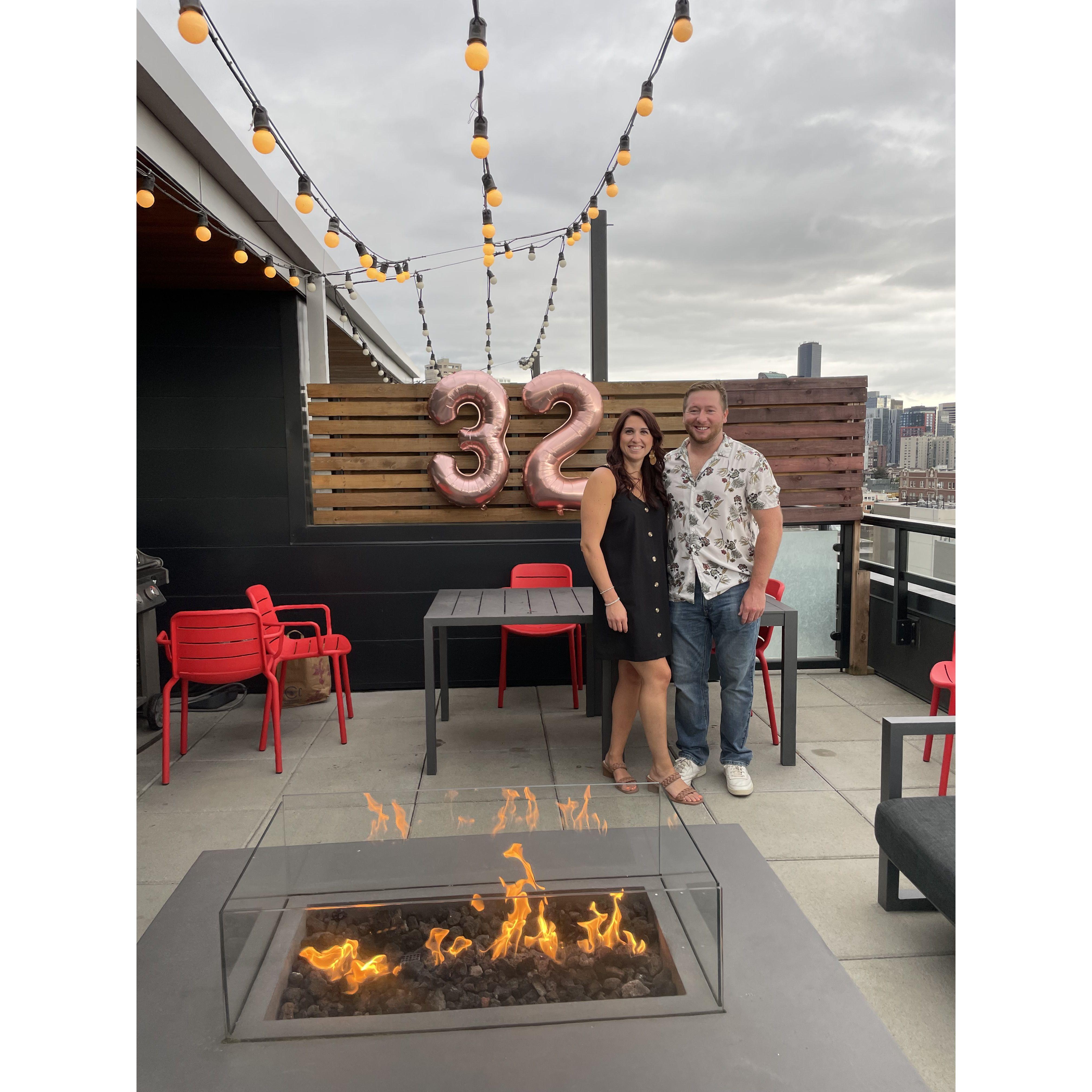 My 32nd birthday at Dev’s rooftop of his apartment
