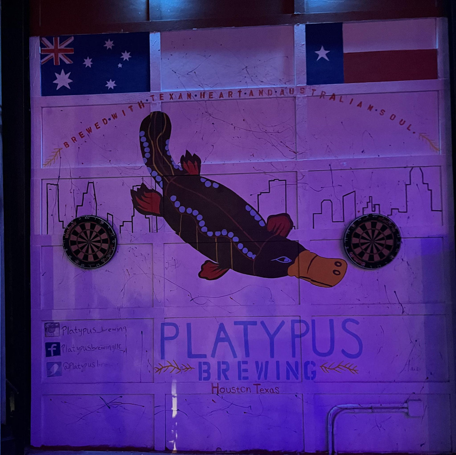 The end of our first (unofficial) date at Platypus Brewing