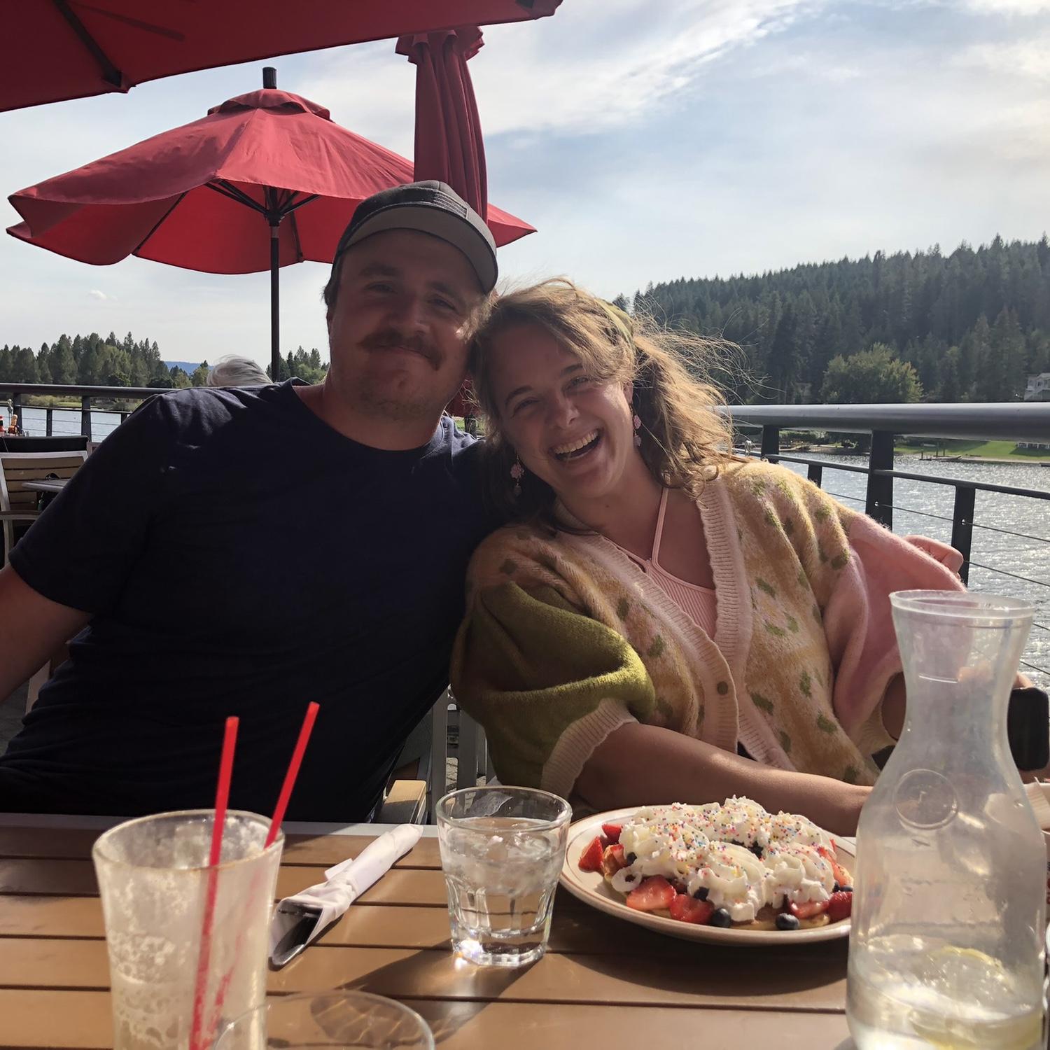 Brunch in Coeur d’Alene, ID for Katy’s birthday: September 2023.