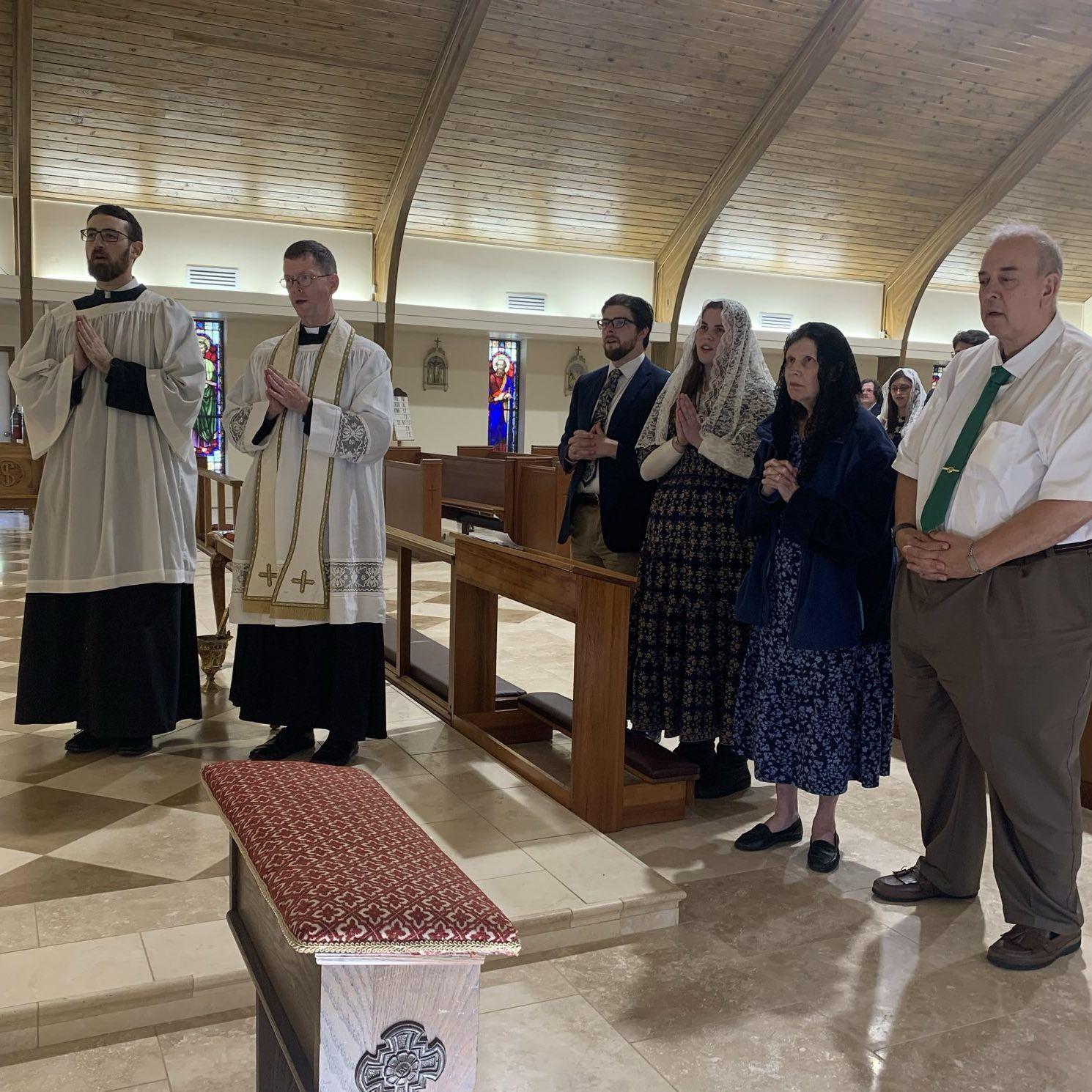 The Newly Betrothed sing the "Salve Regina"