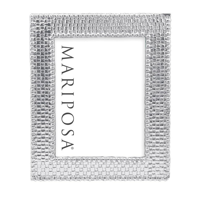 Mariposa Basketweave Frame, 5x7 inch, silver