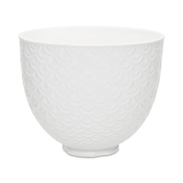 KitchenAid 5-Qt. White Mermaid Lace Ceramic Bowl KSM2CB5TWM