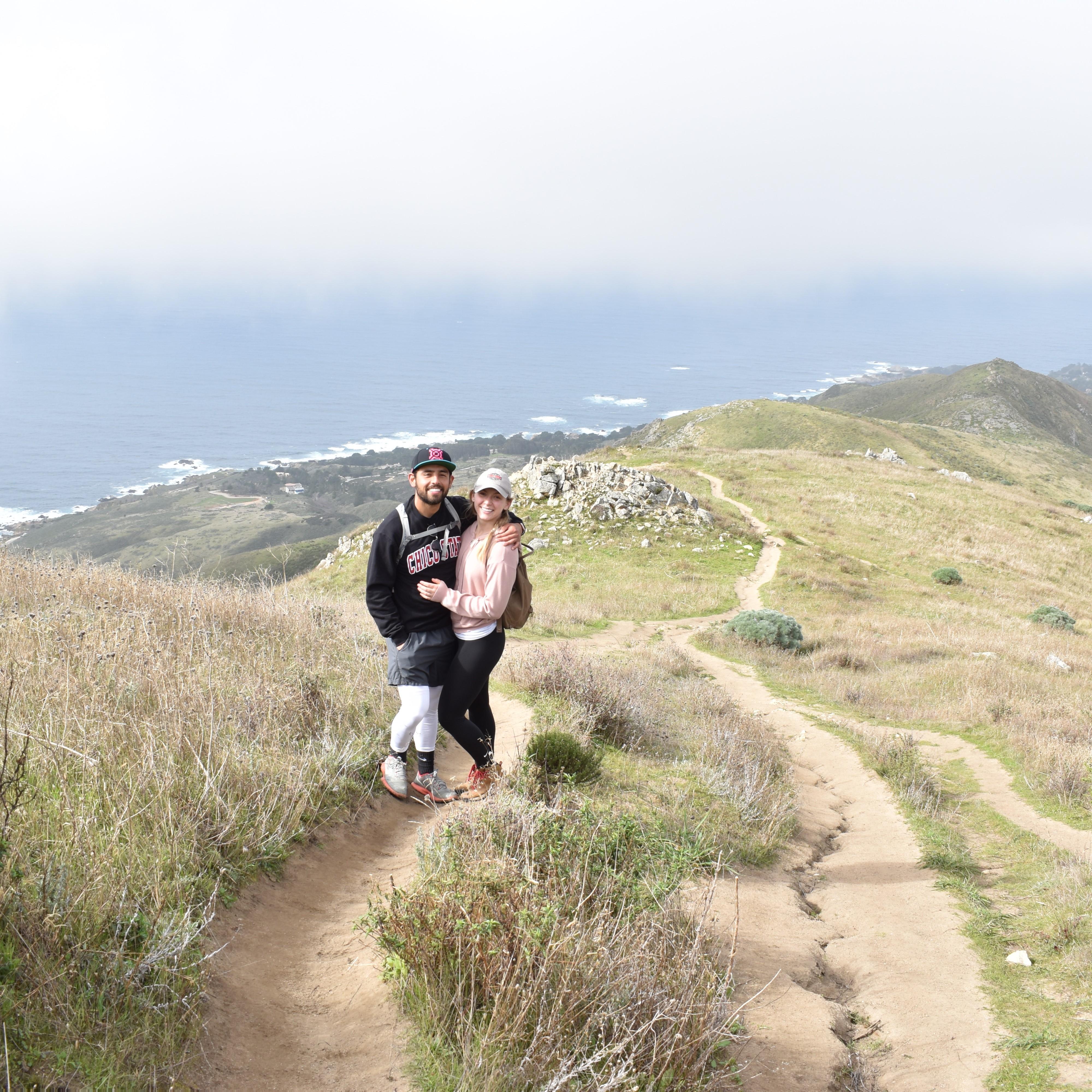 Our first hike to Soberanes Trailhead in Garrapata, where our wedding will be taking place.