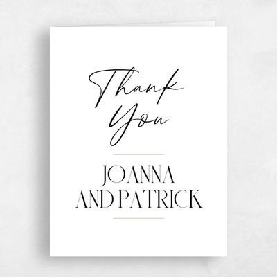 White Typography Wedding Thank You - Hannegan Portrait