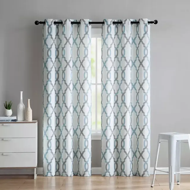 VCNY Home Caldwell 2-Pack 84-Inch Grommet Window Curtain Panels in Aqua