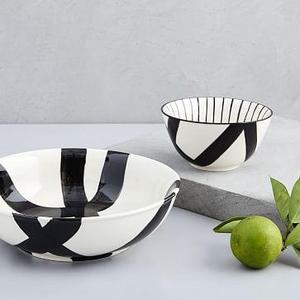 Mixed Pattern Bowls - B&W Rice Bowl
