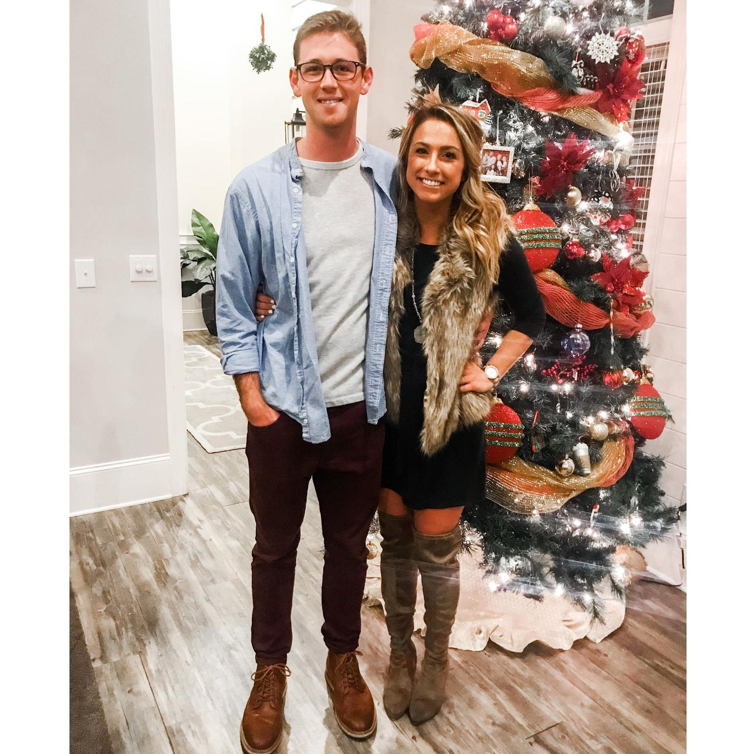 Grace brought Michael to her Holiday party as their first outing as a couple