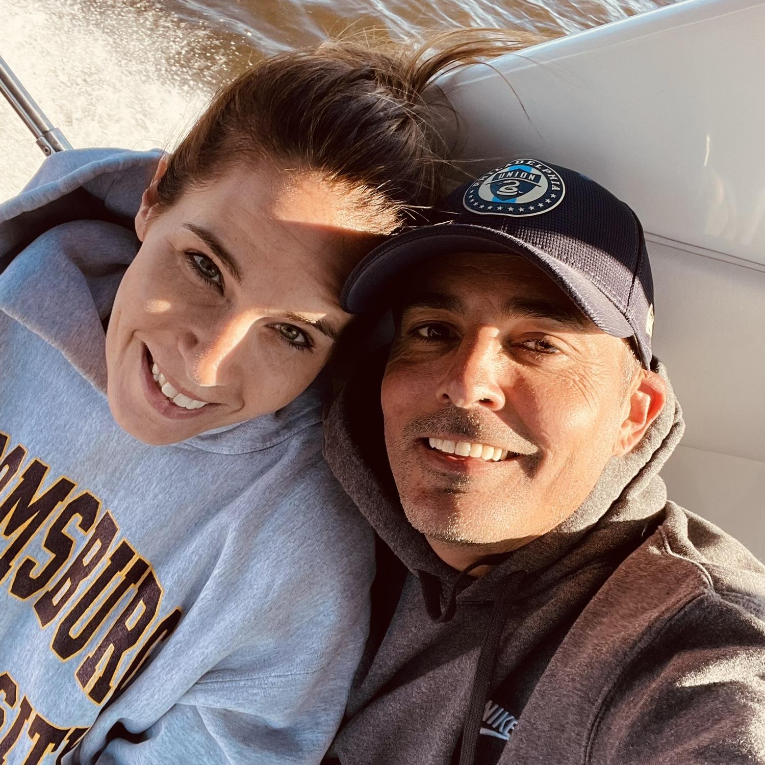 Out on the water. Watched the sunset.