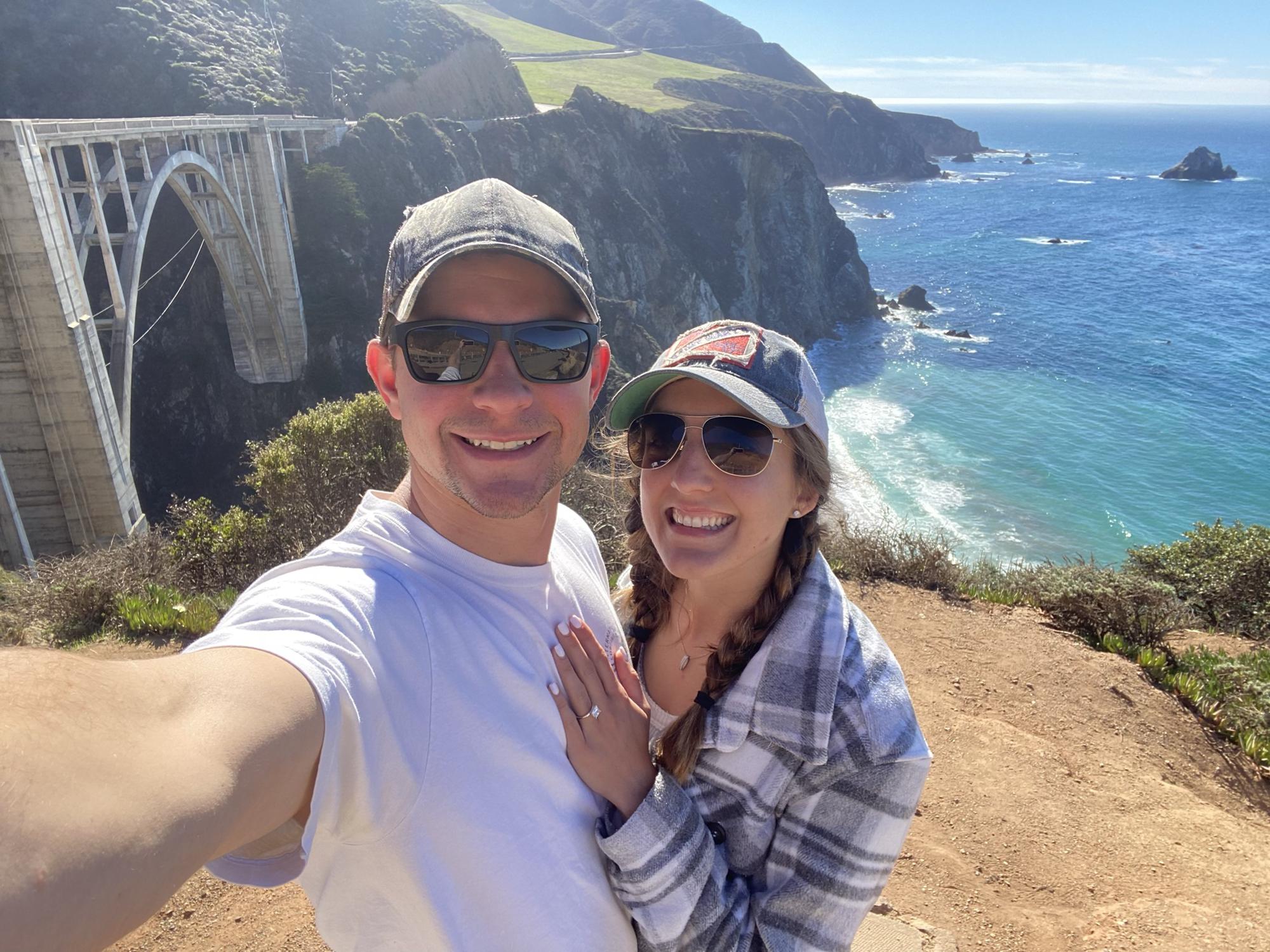 The day after we got engaged on our way down to camp in Big Sur, CA