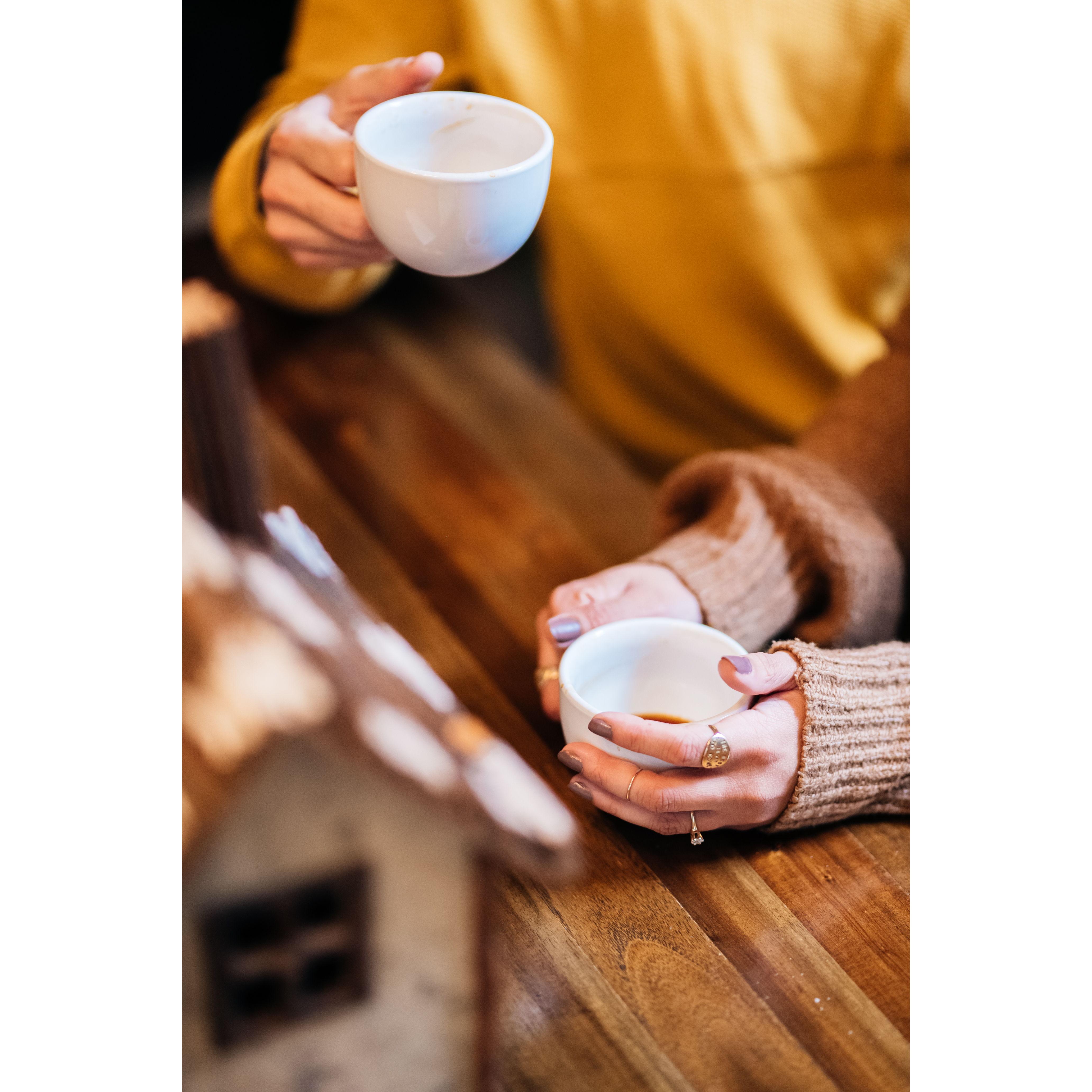 We love making espresso and trying new small-batch coffees.