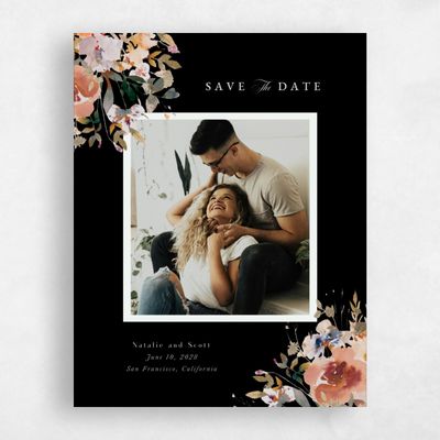 Black Wedding Save the Date - Fenella Photo