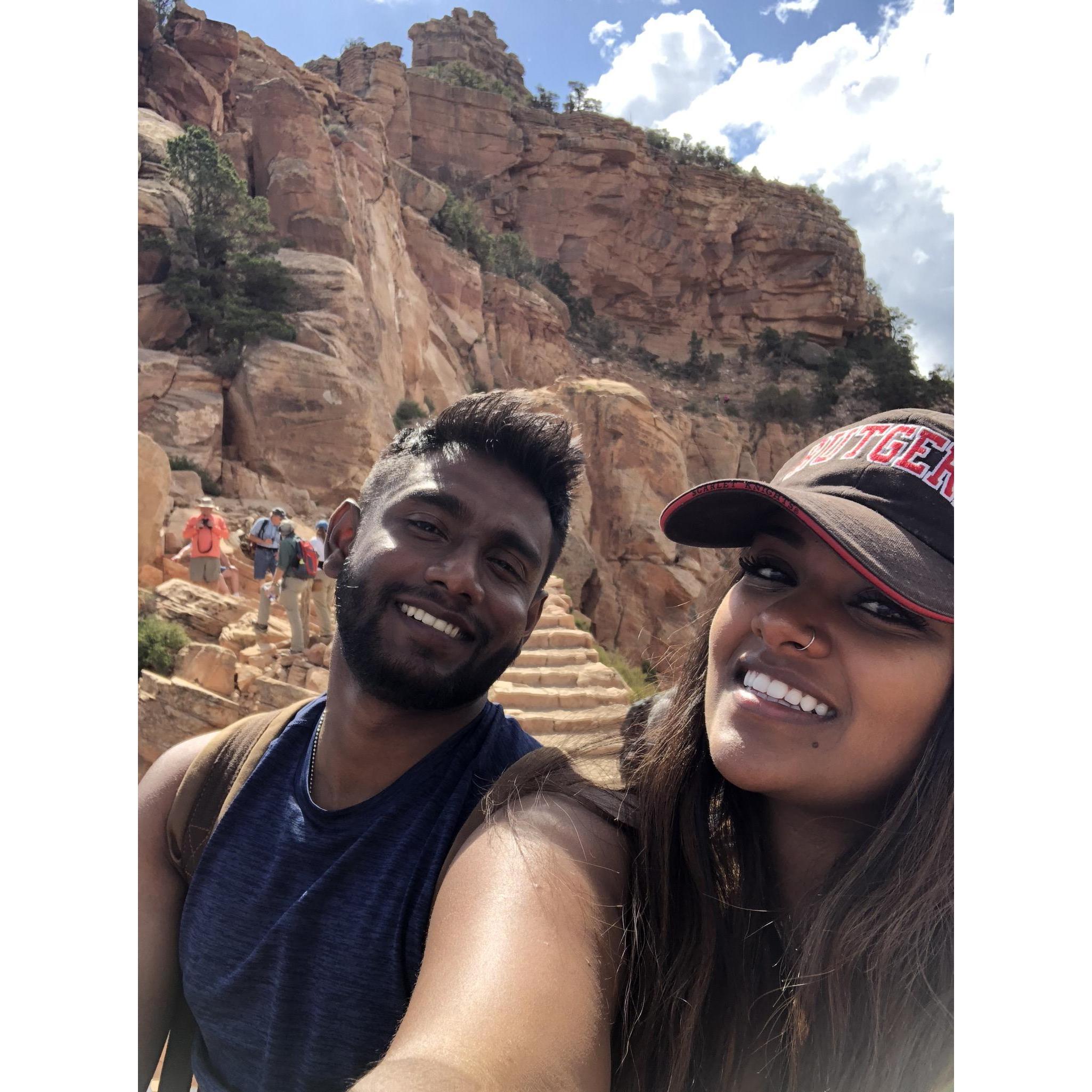 We made our way down. Now we gotta get back up to the top.