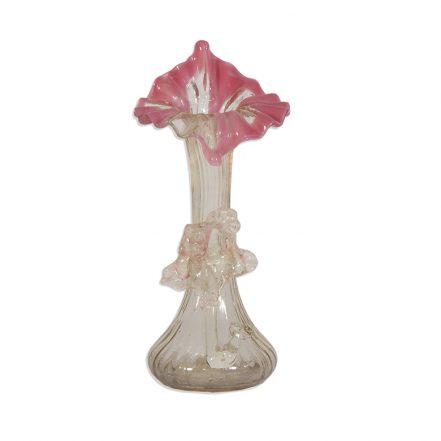 Vintage Art Glass Ruffle Vase