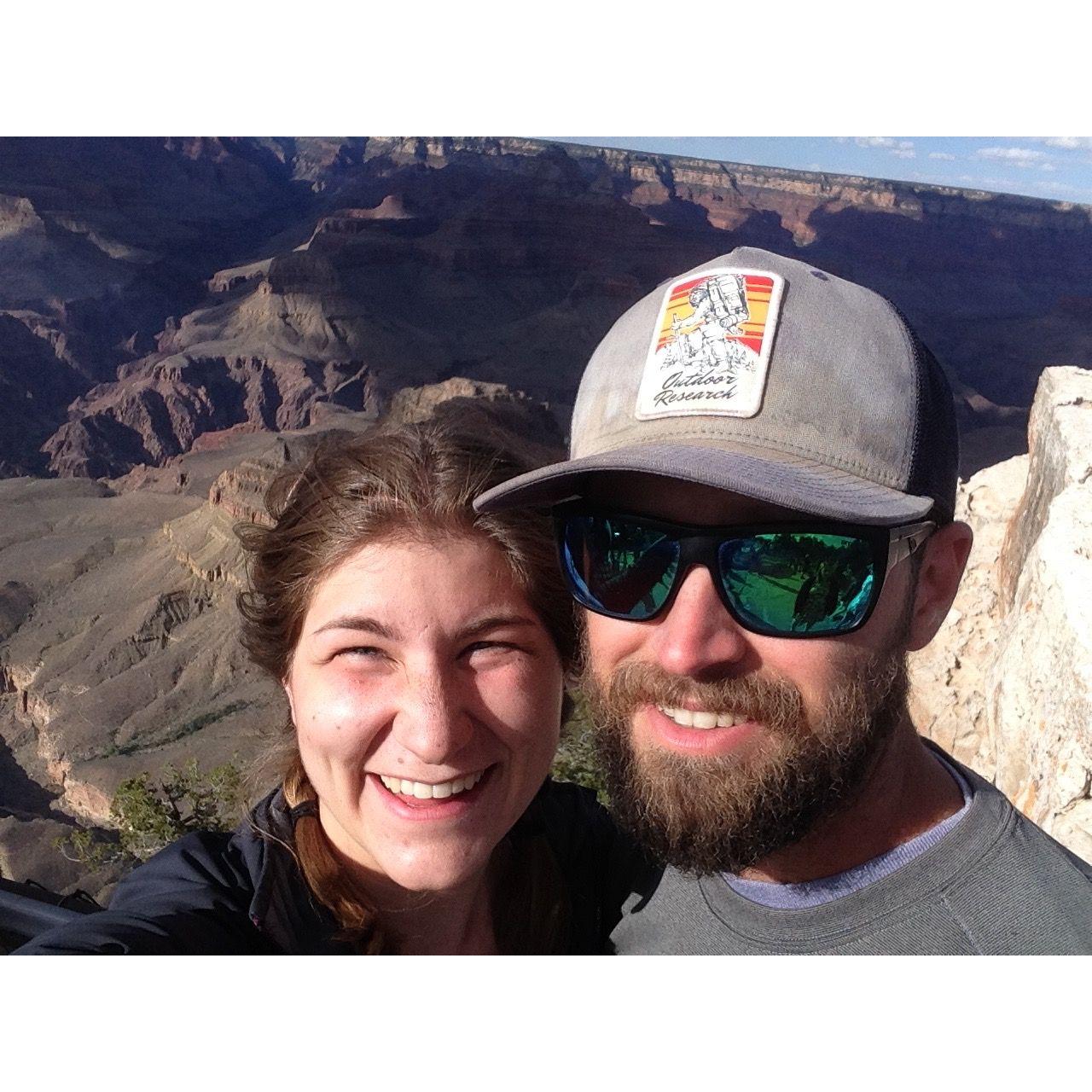 Grand Canyon National Park. We had to keep stopping on our hike so Brittany could take photos. To say this park is epic is an understatement! May 2018.