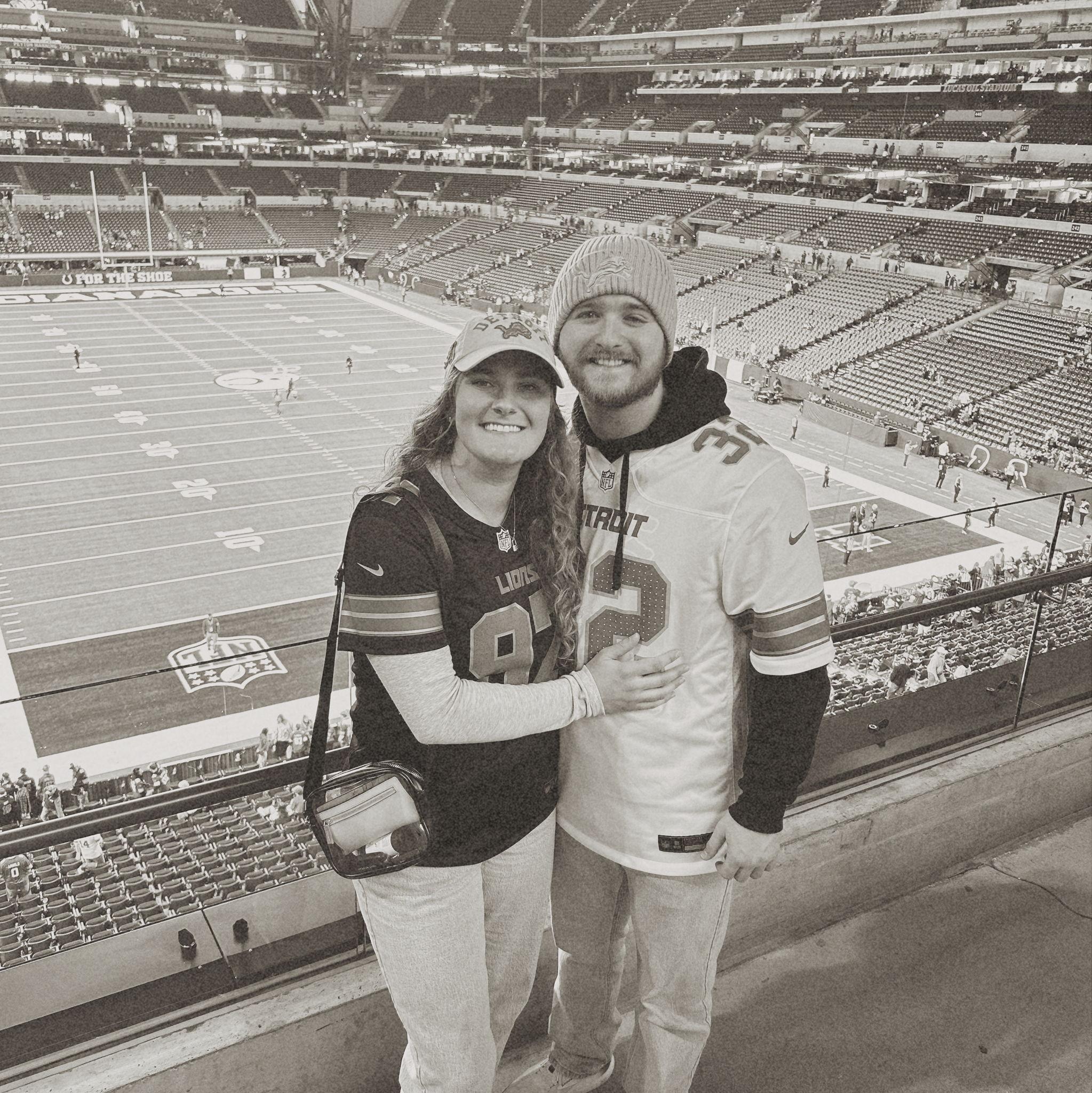 One of our favorite hobbies to do together is watch football