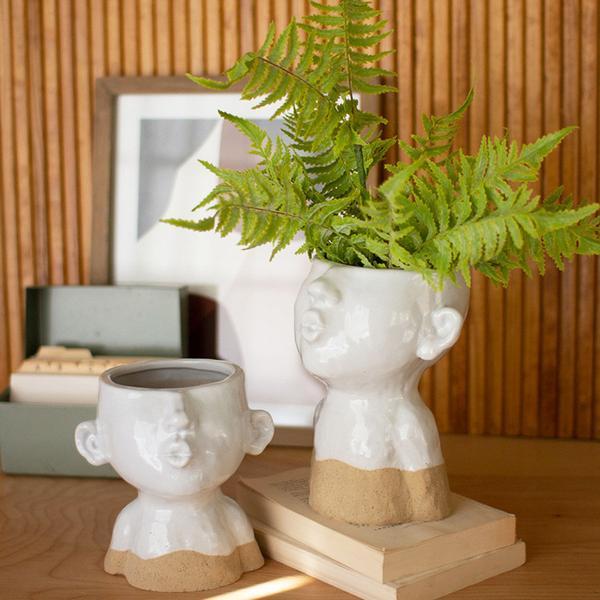 Set of Kissy Ceramic Planters