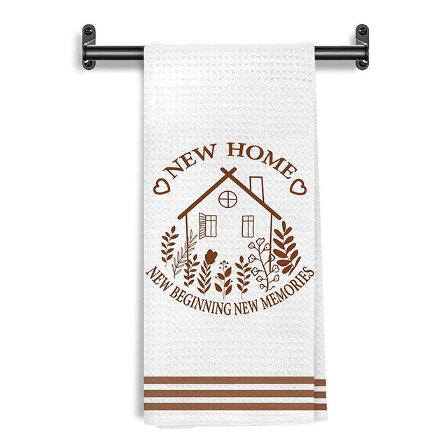 WARDOS New Home Gifts Kitchen Towels, House Warming Gifts New Home Decorative Hand Towels for Bathroom Kitchen, Housewarming Gift Dish Tea Towels Drying Cloth, 16x24 Inch