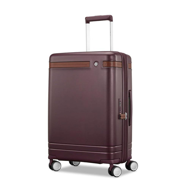Virtuosa Hardside 21 Inch Carry On Luggage - Airline Approved with 360° Spinner Wheels, RightHeight™ Adjustable Handle - Zippered WetPak™ - TSA Lock - Expandable Light Polycarbonate Shell - Merlot