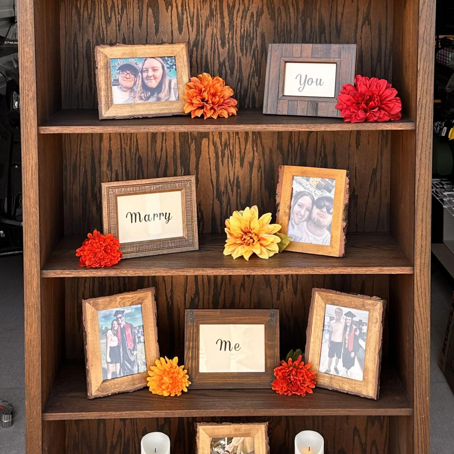 The bookshelf Logan made