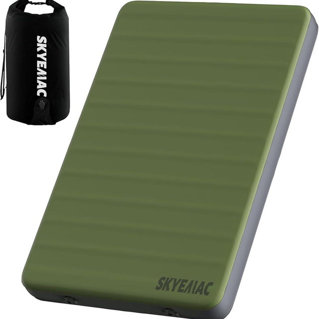 Self-Inflating Memory Foam Sleeping Pad - R-Value 13, Full Size (78"L x 55"W x 4"TH) - Thick Camping Mattress for Couples & Family, Comfortable & Durable, Perfect for Camping and Outdoor Adventures