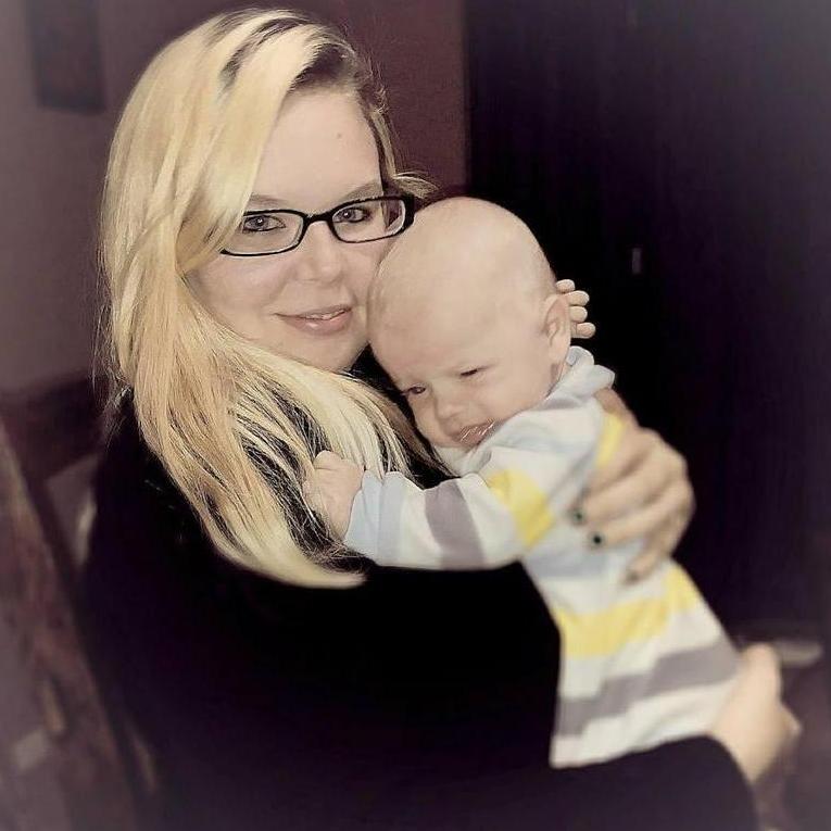 The  Bride enjoying some baby time (Sphen, leroys son)